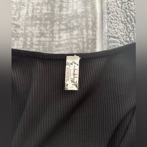 Black Ribbed Top free people